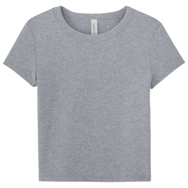 Bella + Canvas BC1010 Women\'s Micro Rib Baby Tee - Athletic Heather