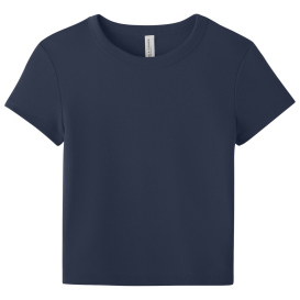 Bella + Canvas BC1010 Women\'s Micro Rib Baby Tee - Solid Navy Blend