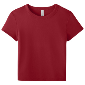 Bella + Canvas BC1010 Women\'s Micro Rib Baby Tee - Solid Red Blend