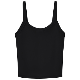 Bella + Canvas BC1012 Women\'s Micro Rib Spaghetti Strap Tank - Solid Black Blend