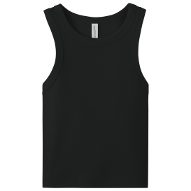 Bella + Canvas BC1019 Women\'s Micro Rib Racer Tank - Solid Black Blend