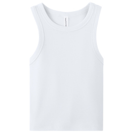 Bella + Canvas BC1019 Women\'s Micro Rib Racer Tank - Solid White Blend