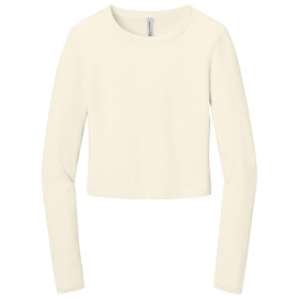 Bella + Canvas BC1501 Women\'s Micro Rib Long Sleeve Baby Tee - Solid Natural Blend