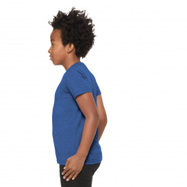 Bella + Canvas BC3001CVC Youth Heather CVC Tee - Heather True Royal