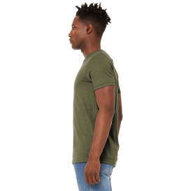 Bella + Canvas 3301 Unisex Sueded Tee - Heather Olive