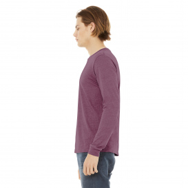 Bella + Canvas BC3513 Unisex Triblend Long Sleeve Tee - Maroon Triblend
