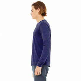 Bella + Canvas BC3513 Unisex Triblend Long Sleeve Tee - Navy Triblend