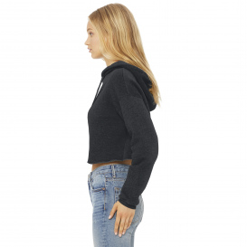 Bella + Canvas BC7502 Women\'s Sponge Fleece Cropped Hoodie - Dark Grey Heather