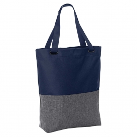 Port Authority BG418 Access Convertible Tote - Heather Grey/River Blue Navy