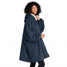 Port Authority BP41 Mountain Lodge Wearable Blanket - Navy Eclipse