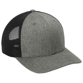 Port Authority C110 Flexfit 110 Mesh Cap - Heather Graphite/Black