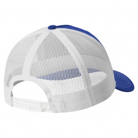 Port Authority C115 Snapback Five-Panel Trucker Cap - Patriot Blue/White