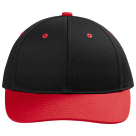 Port Authority C118 Snapback Cap - Black/True Red