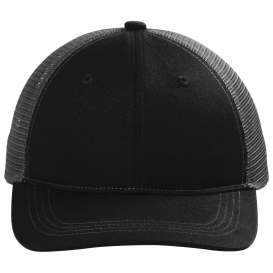 Port Authority C119 Unstructured Snapback Trucker Cap - Black/Grey Steel