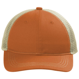 Port Authority C119 Unstructured Snapback Trucker Cap - Texas Orange/Tan