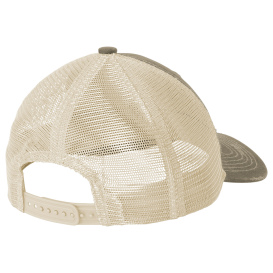 Port Authority C600 Distressed Mesh Back Cap - Khaki/Stone
