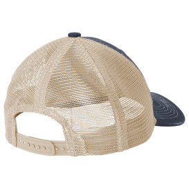Port Authority C600 Distressed Mesh Back Cap - River Blue Navy/Khaki