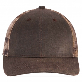 Port Authority C891 Pigment Print Camouflage Mesh Back Cap - Kryptek Highlander/Brown