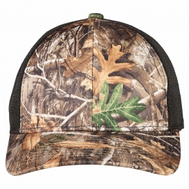 Port Authority C892 Performance Camouflage Mesh Back Snapback Cap - Realtree Edge/Black