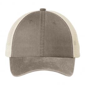 Port Authority C943 Beach Wash Mesh Back Cap - Taupe/Stone