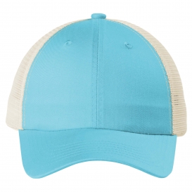 Port Authority C943 Beach Wash Mesh Back Cap - Tidal Wave/Stone