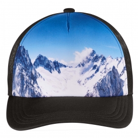 Port Authority C950 Photo Real Snapback Trucker Cap - Snow Caps