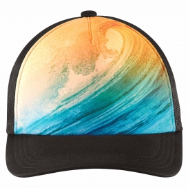 Port Authority C950 Photo Real Snapback Trucker Cap - Wave