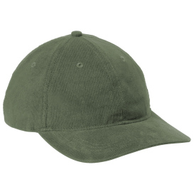 Port Authority C973 Light Corduroy Dad Cap - Olive Green