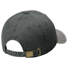 Port Authority CP83 Two-Tone Pigment-Dyed Cap - Black/Pebble
