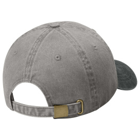 Port Authority CP83 Two-Tone Pigment-Dyed Cap - Pebble/Black
