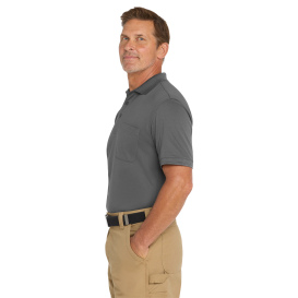 CornerStone CS4020P Industrial Snag-Proof Pique Pocket Polo - Charcoal