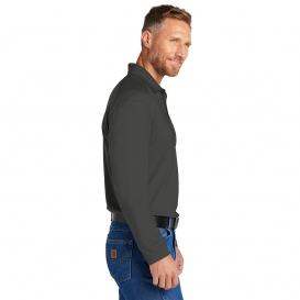 CornerStone CS418LS Select Lightweight Snag-Proof Long Sleeve Polo - Charcoal