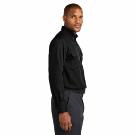 CornerStone CSW174 Long Sleeve Select Ripstop Shirt - Black
