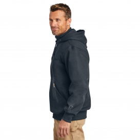 Carhartt 100617 Rain Defender Paxton Heavyweight Hooded Zip Mock Sweatshirt - New Navy