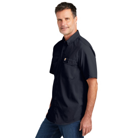 Carhartt 105292 Force Solid Short Sleeve Shirt - Navy
