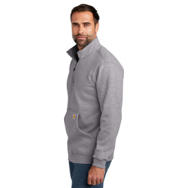 Carhartt 105294 Midweight 1/4-Zip Mock Neck Sweatshirt - Heather Grey
