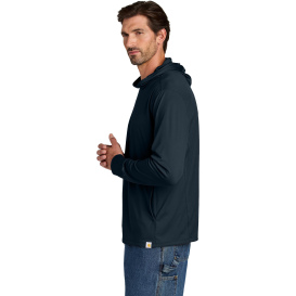 Carhartt CT106923 Force Sun Defender Long Sleeve Hooded T-Shirt - Navy