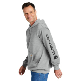 Carhartt K288 Middleweight Hooded Logo Sweatshirt - Heather Grey