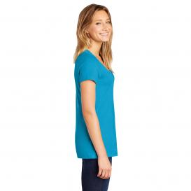 District DM106L Women's Perfect Weight Scoop Neck Tee - Bright Turquoise