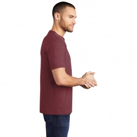 District DM130 Perfect Tri Crew Tee - Maroon Frost