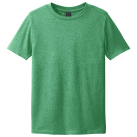 District DT108Y Youth Prefect Blend CVC Tee - Heathered Kelly Green