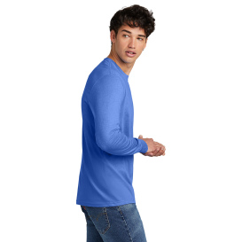 District DT109 Perfect Blend CVC Long Sleeve Tee - Heathered Royal