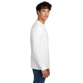 District DT109 Perfect Blend CVC Long Sleeve Tee - White