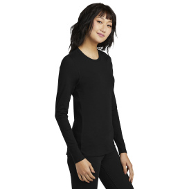 District DT110 Women\'s Perfect Blend CVC Long Sleeve Tee - Black