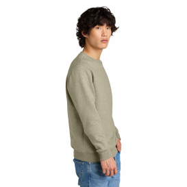 District DT1106 Perfect Weight Fleece Crew - Heathered Latte
