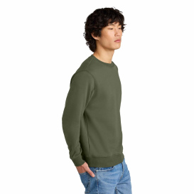 District DT1106 Perfect Weight Fleece Crew - Military Green