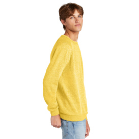 District DT1304 Perfect Tri Fleece Crewneck Sweatshirt - Ochre Yellow Heather