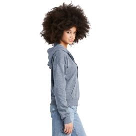 District DT1311 Women's Perfect Tri Fleece 1/2-Zip Hoodie - Navy Frost
