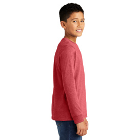 District DT132Y Youth Perfect Tri Long Sleeve Tee - Red Frost