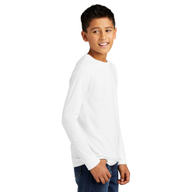 District DT132Y Youth Perfect Tri Long Sleeve Tee - White